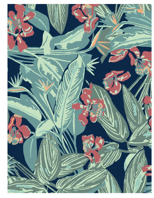 This print derives from a vintage swatch, which I edited.