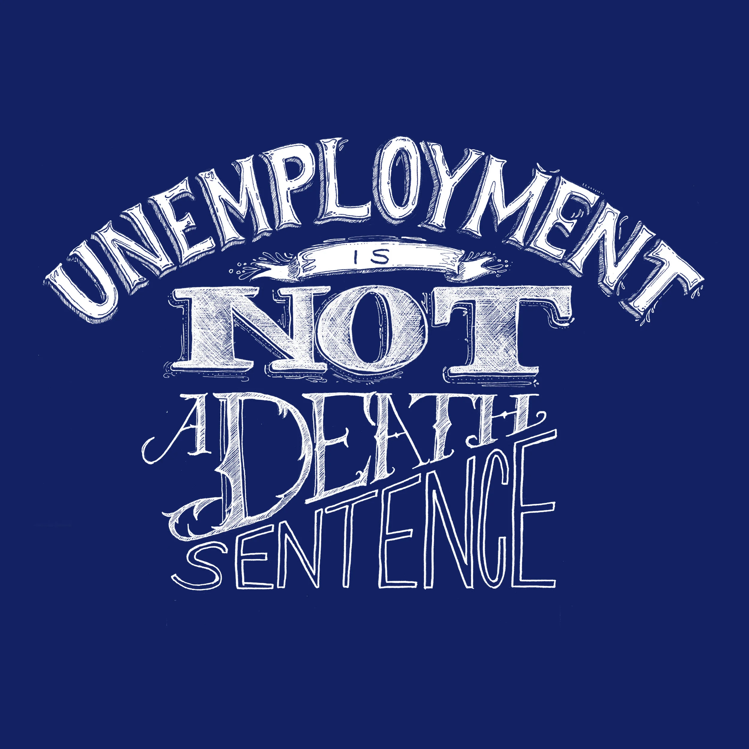 Phase 3: I went back and forth with with what I wanted to keep white and placed this on my signature indigo. Final.