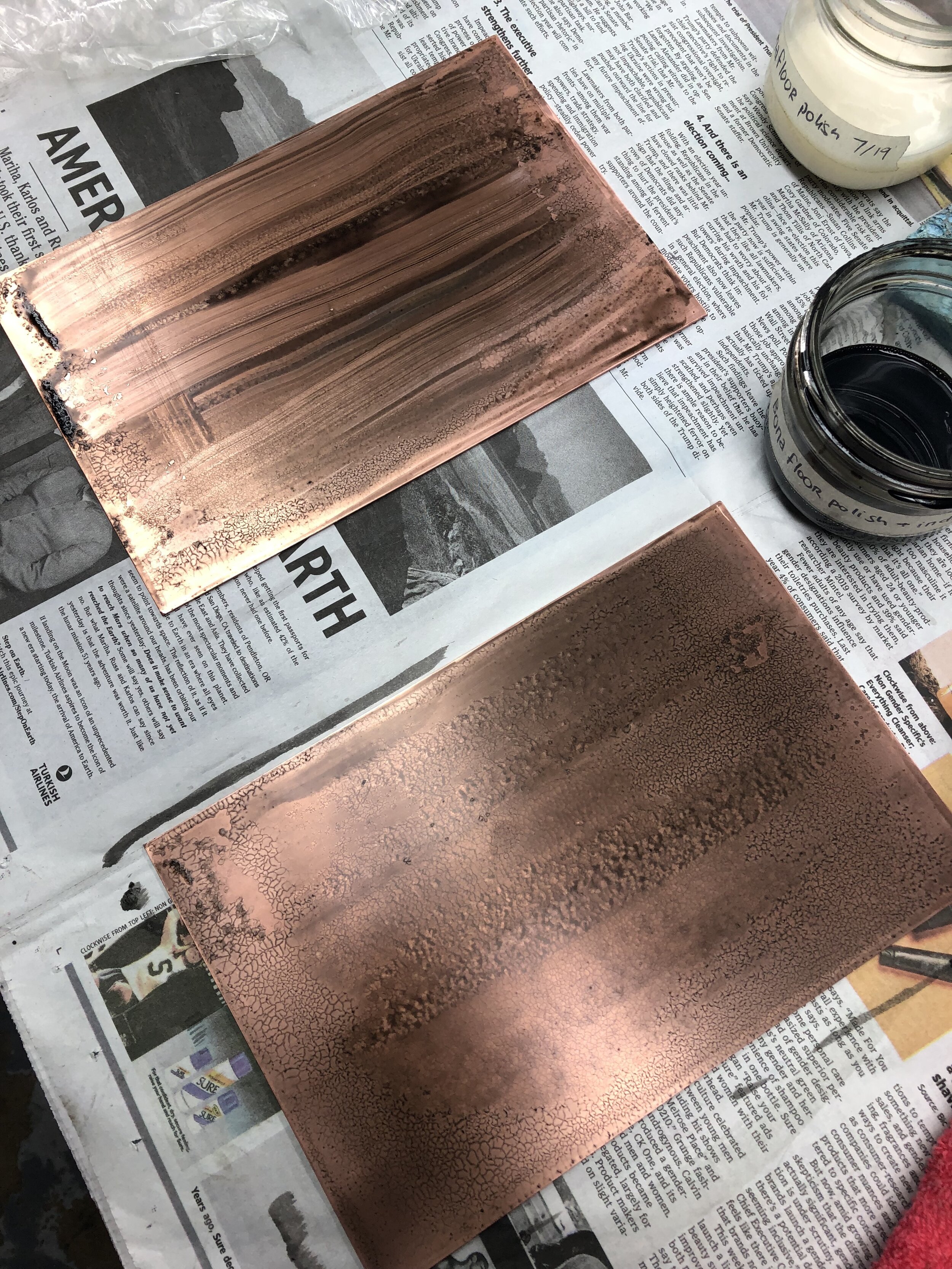  double plate using my bad homemade hard ground 