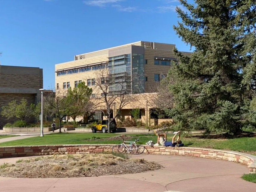 CSU student on the quad