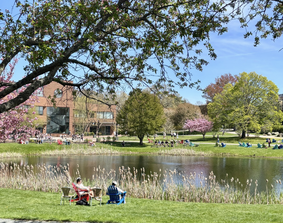 Pond on the Bryant University campus