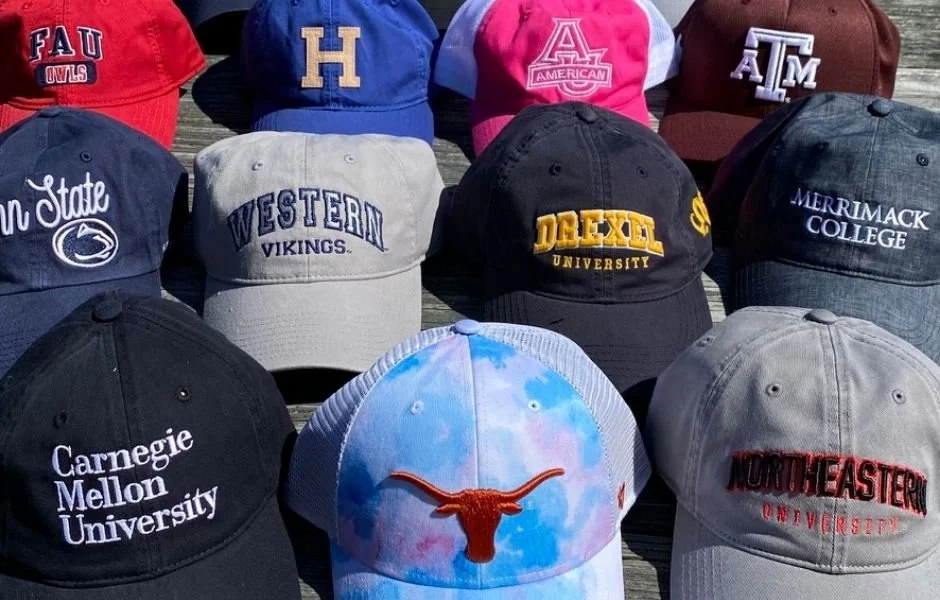 Hats with College Logos