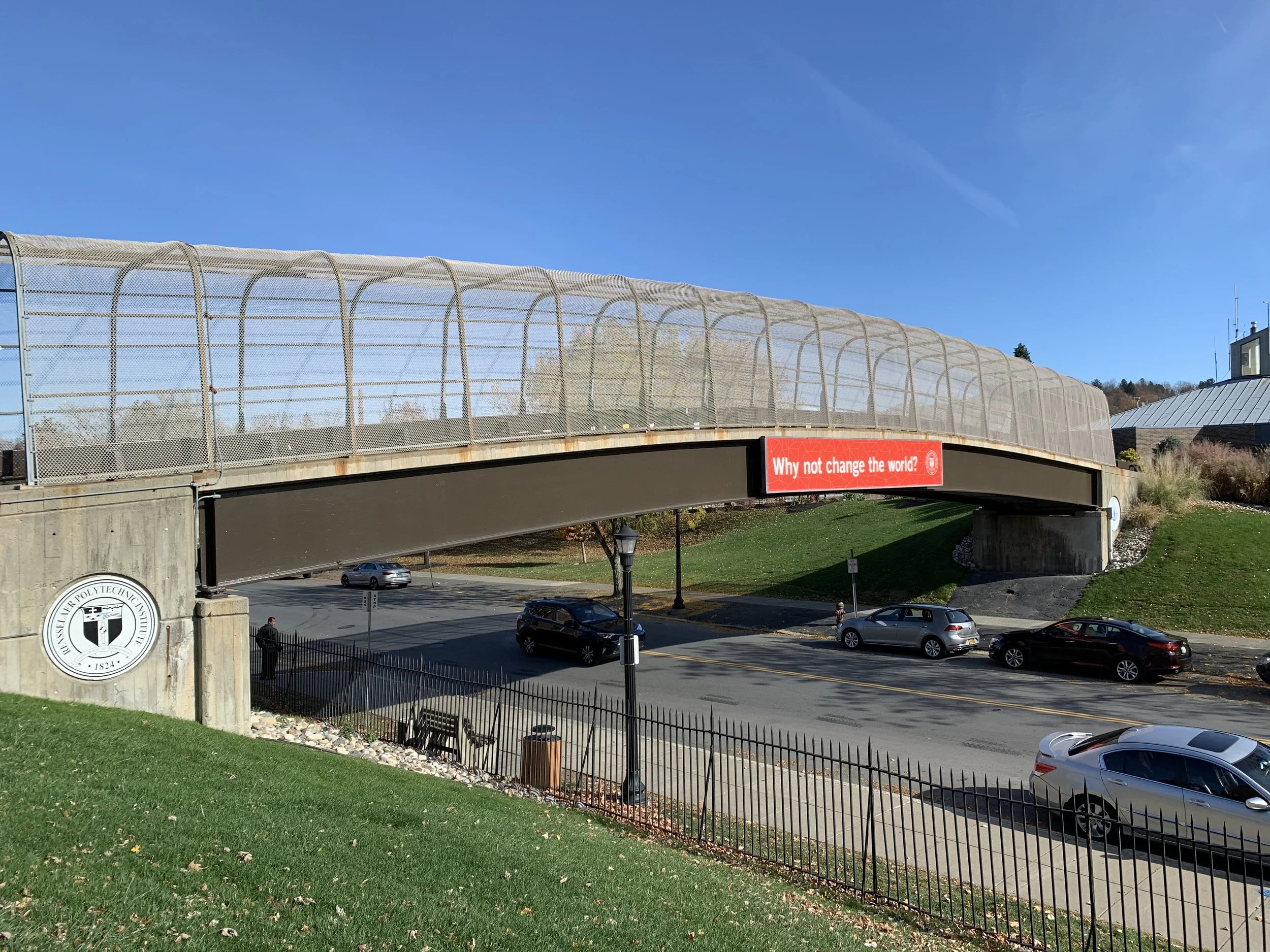 overpass on RPI campus