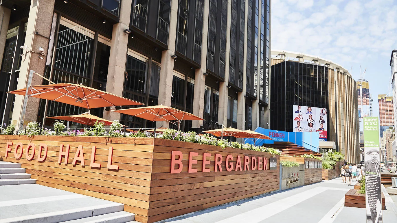 Penn Station has expanded its food hall and beer garden