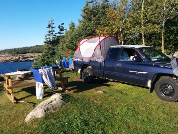 Our campsite at Paradis Marin