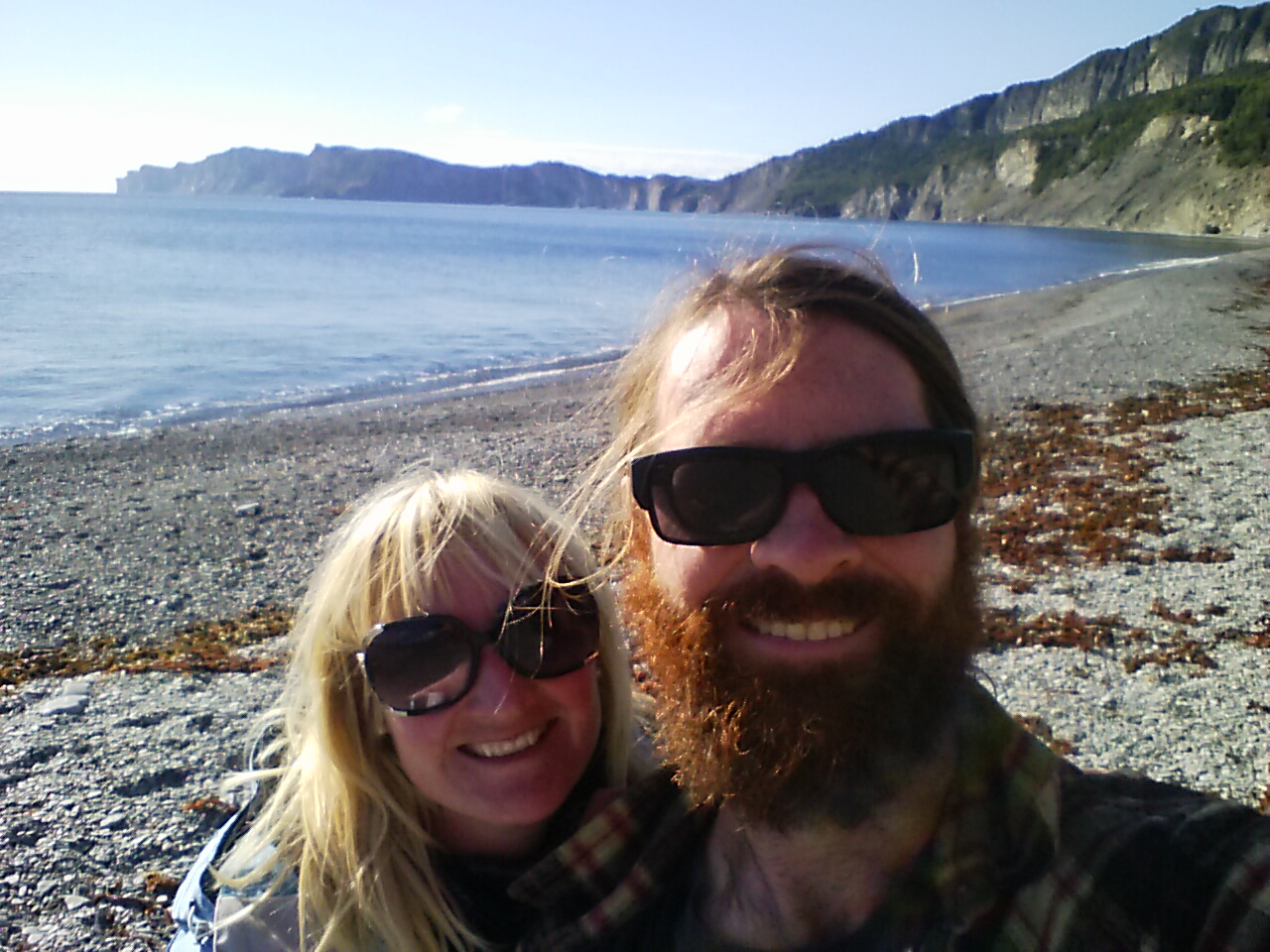 Rock beach at the campsite