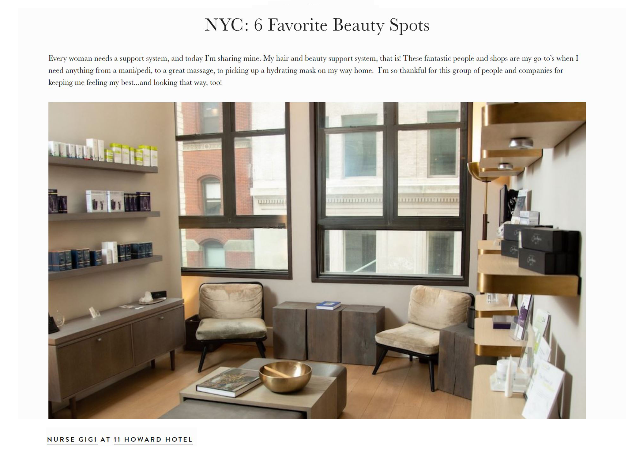 NYC: 6 Favorite Beauty Spots