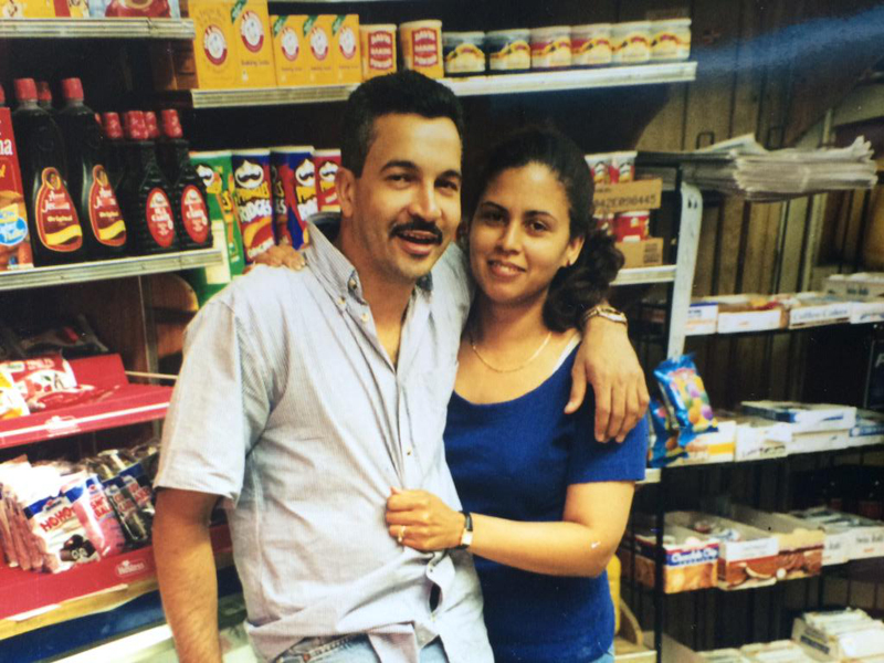 The author's parents - years before their own store: Orlando Latin Market.