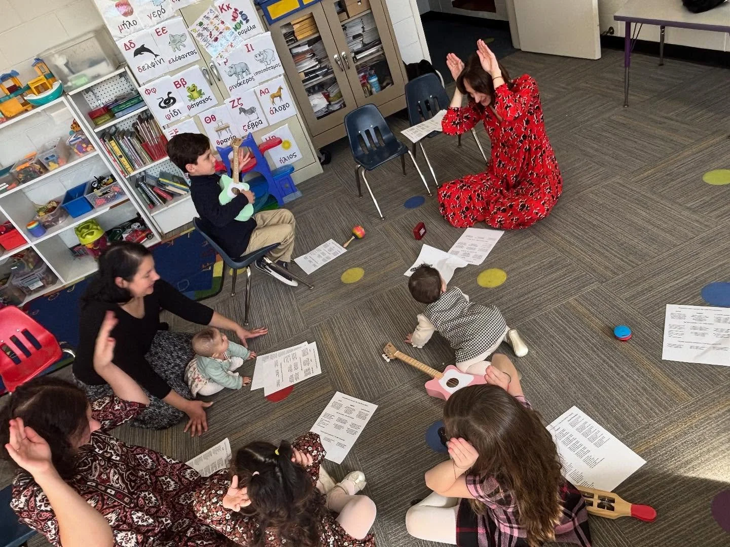 Our First Mommy &amp; Me Session! 🎶✨
What a joyful start to our Mommy &amp; Me ministry today! Our own Maria Zoulis led the music portion, filling the room with singing, movement, and laughter. 🎵 🇬🇷💛 

Mommy &amp; Me meets Sundays at 12:00 PM af