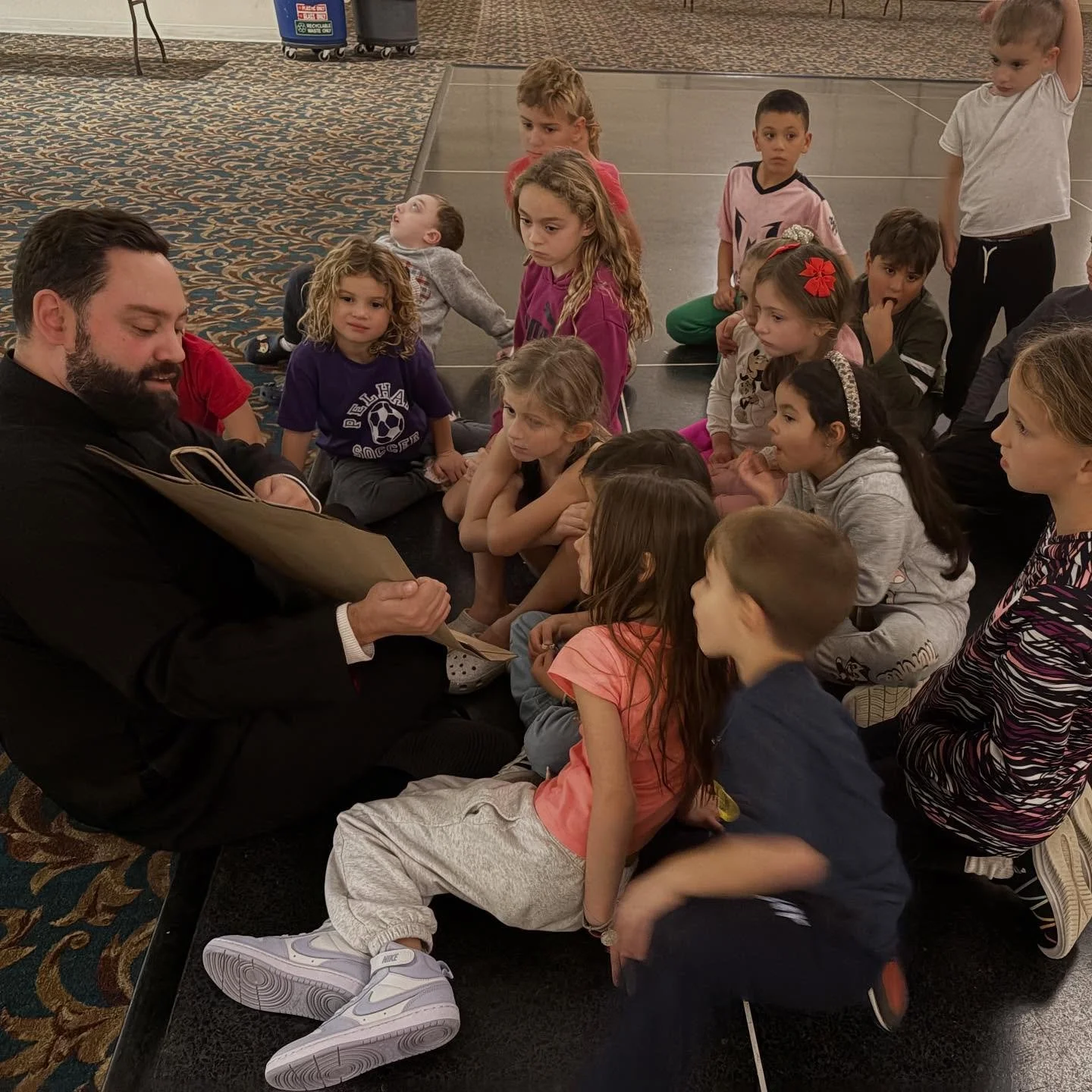 Last evening, our HOPE little ones gathered with Fr. Demetri for a beautiful lesson on gratitude and how we can give back through our Thanksgiving food drive. 

They listened to a short reading from Ms. Marietta, enjoyed a special lesson, with a fest