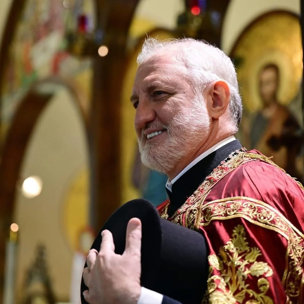 We respectfully express our heartfelt best wishes to His Eminence Archbishop Elpidophoros of America on the occasion of his 58th birthday! &Epsilon;&iota;&sigmaf; &pi;&omicron;&lambda;&lambda;ά έ&tau;&eta; &Delta;έ&sigma;&pi;&omicron;&tau;&alpha;! 
&