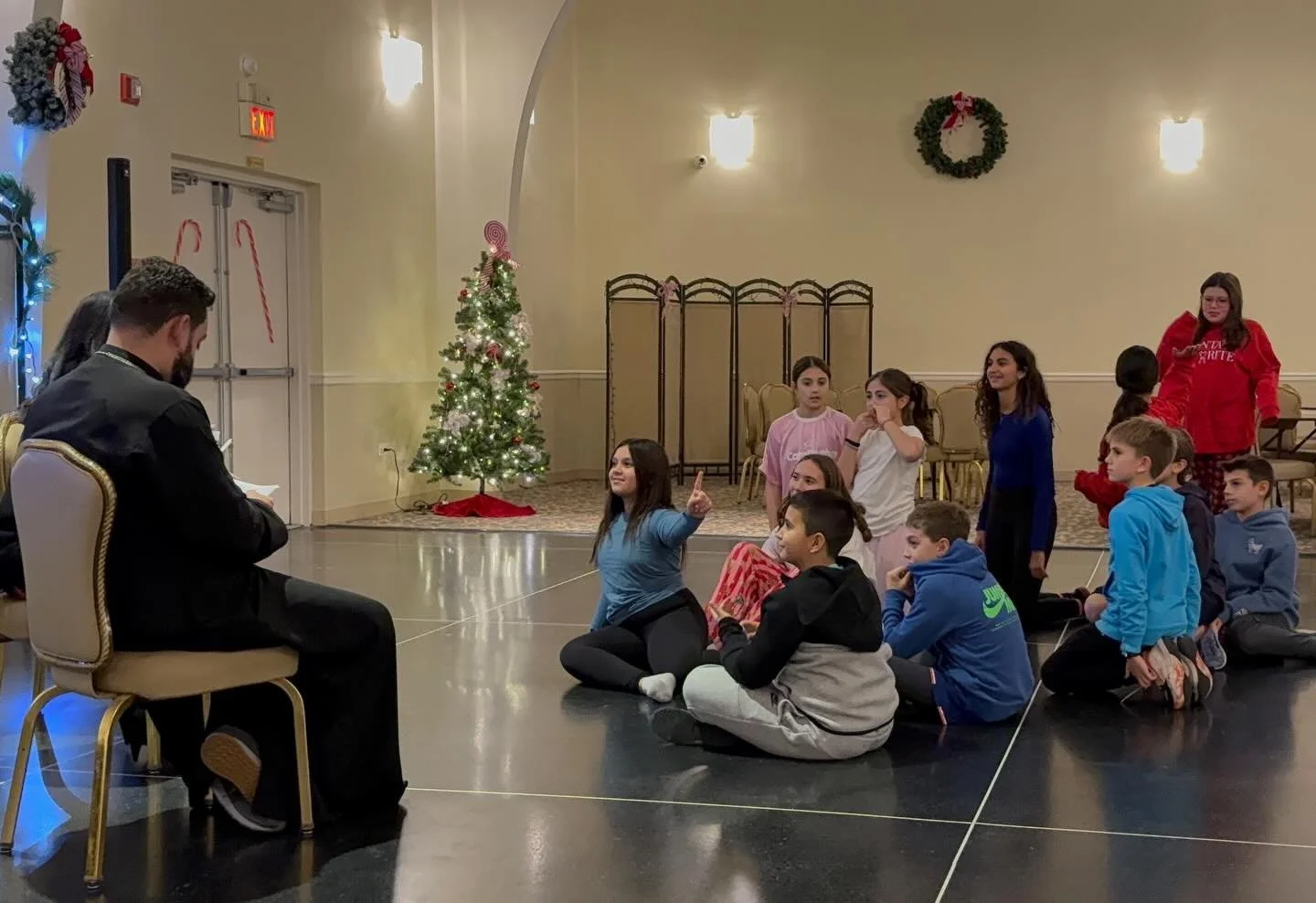 Our Hope and Joy groups gathered last evening for a festive Christmas party filled with faith, fun, and fellowship. Hope enjoyed crafts and a special talk from @fr.demetri about Saint Nicholas, while the Joy group took part in trivia and heard from F