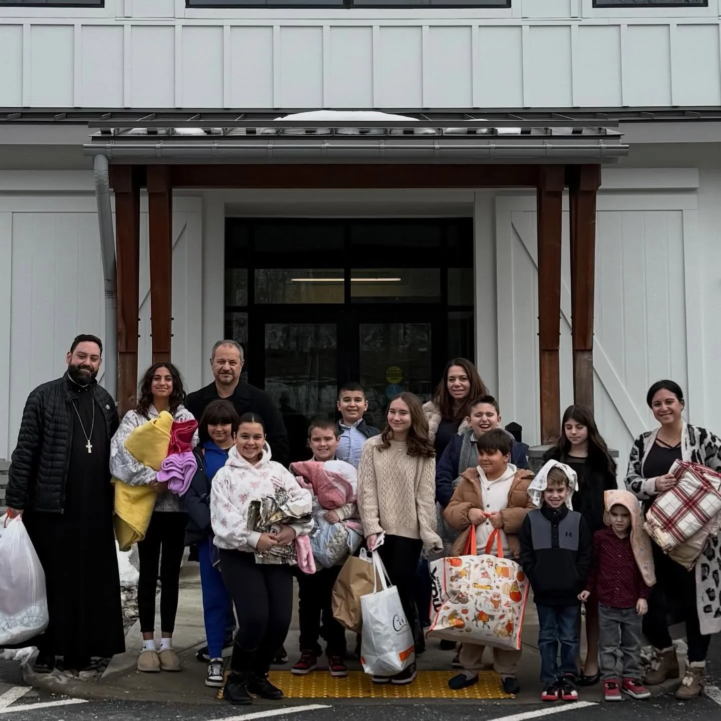 Today after liturgy, our JOY children, accompanied by their parents and Fr. D., delivered the blankets they collected and were treated to a wonderful tour of @spcawestchester in Briarcliff. 

It was a beautiful, hands-on reminder that love is not jus