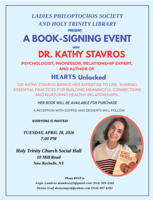A Book-Signing Event with        Dr. Kathy Stavros