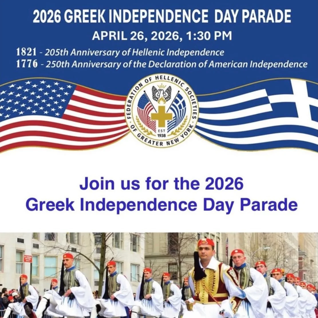 🇬🇷 Greek Independence Day Parade &ndash; This Sunday, April 26!🇬🇷

Join us as our Holy Trinity community marches down 5th Avenue for the annual Greek Independence Day Parade in New York City this Sunday, April 26!

Come celebrate our faith, herit