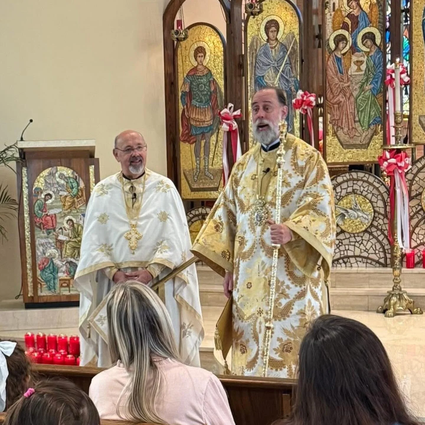 Christ Is Risen! We welcomed today His Grace @bishopnektarios , National Chancellor of our Holy Archdiocese, who presided at this morning&rsquo;s Divine Liturgy.