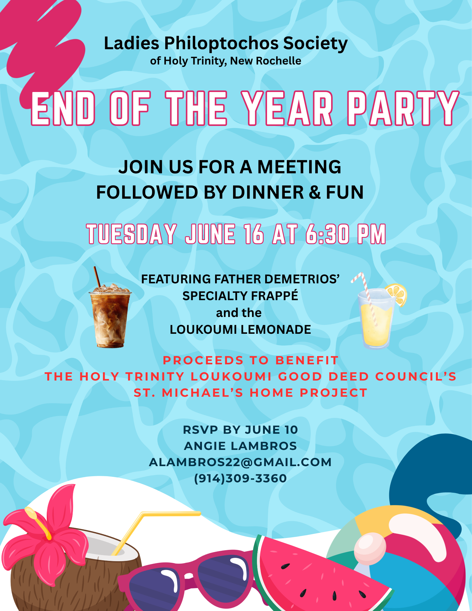 Philoptochos End of the Year Party - June 16th 