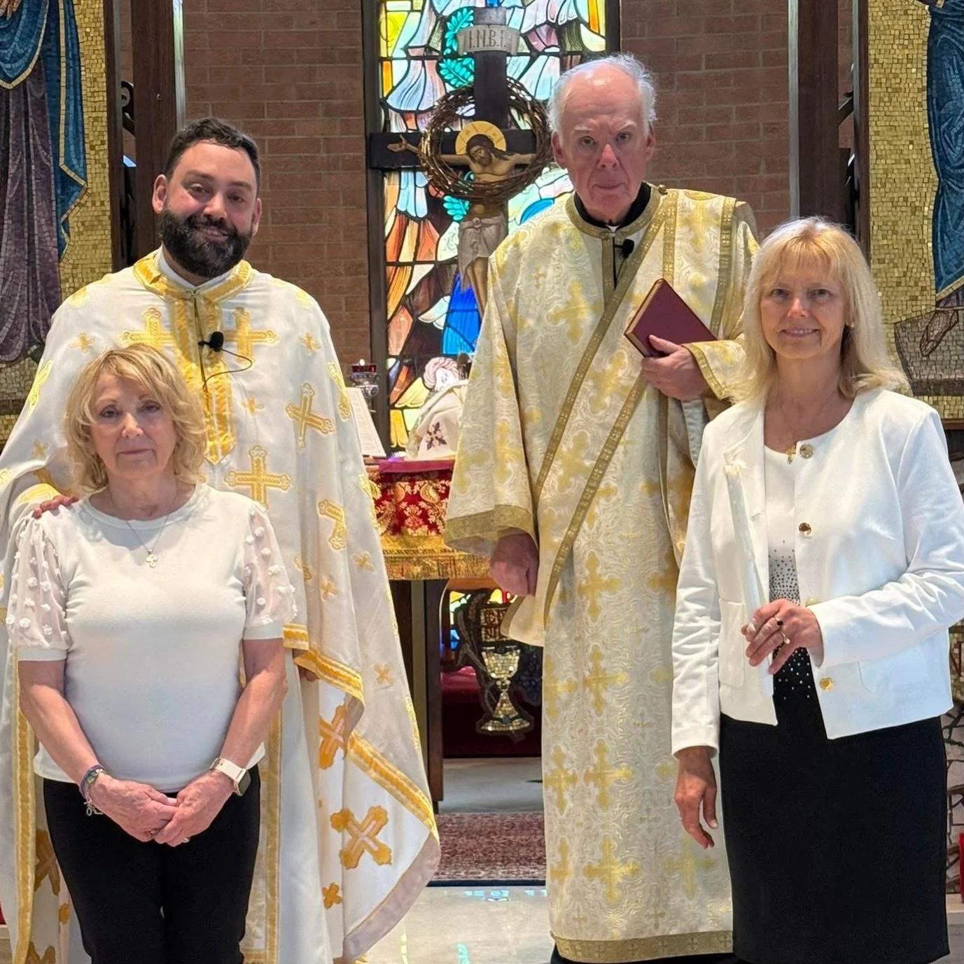 Today, during the Divine Liturgy Diane Negvesky (Veronica) was received into the Orthodox Church through the sacrament of Holy Chrismation, alongside her sponsor, Olga Ptach. Veronica was introduced to the Orthodox faith by her neighbor, Deacon Patri