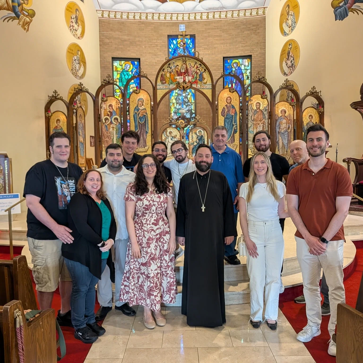 This evening, Fr. Demetrios&rsquo; Orthodoxy 101 Catechism Class met at Holy Trinity for an in-person church tour. 

It was a wonderful opportunity to walk through our church together and discuss the meaning and symbolism behind the icons, iconostasi