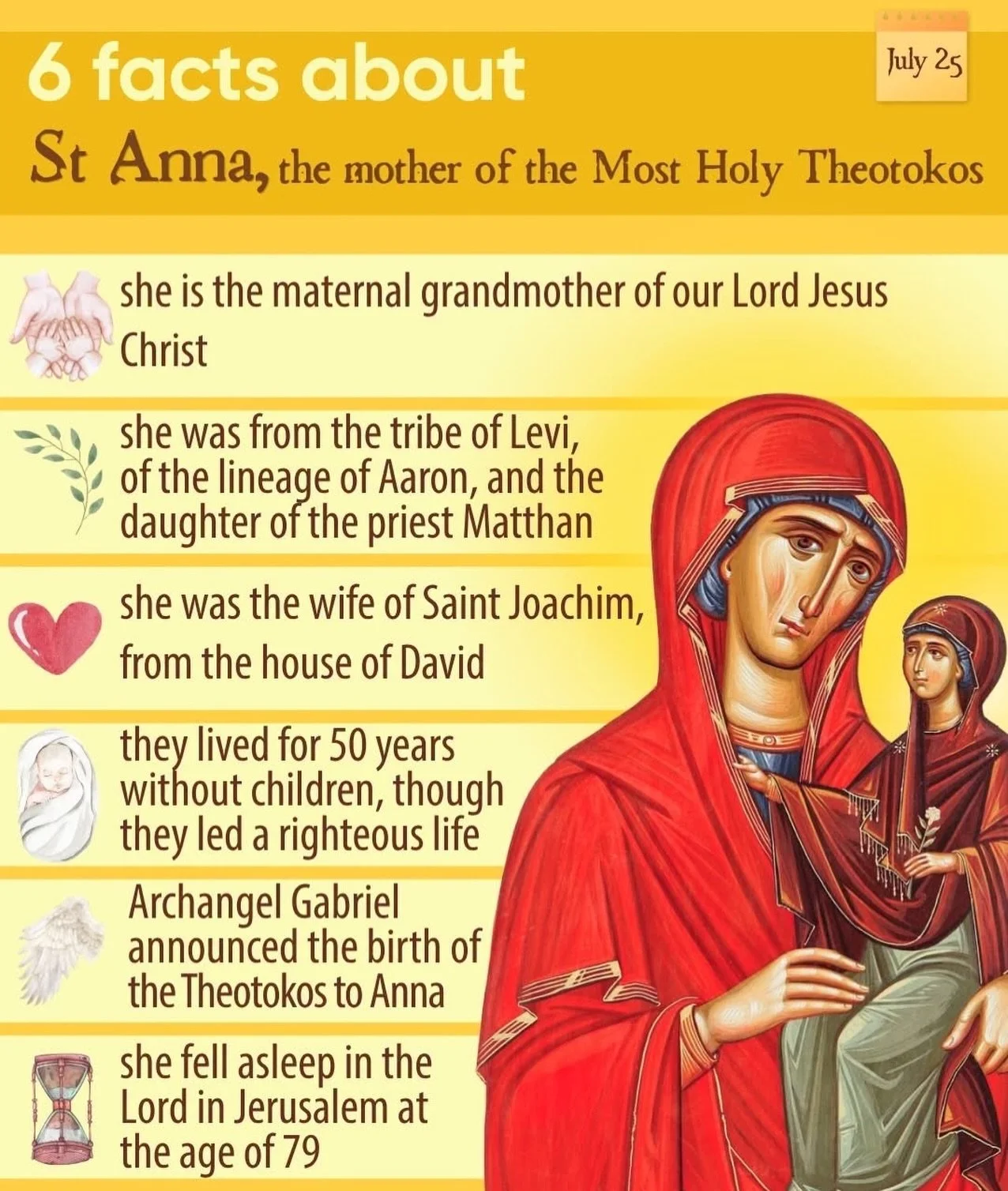 Today we celebrate the Dormition of Saint Anna, the mother of the Most Holy Theotokos. 🩵