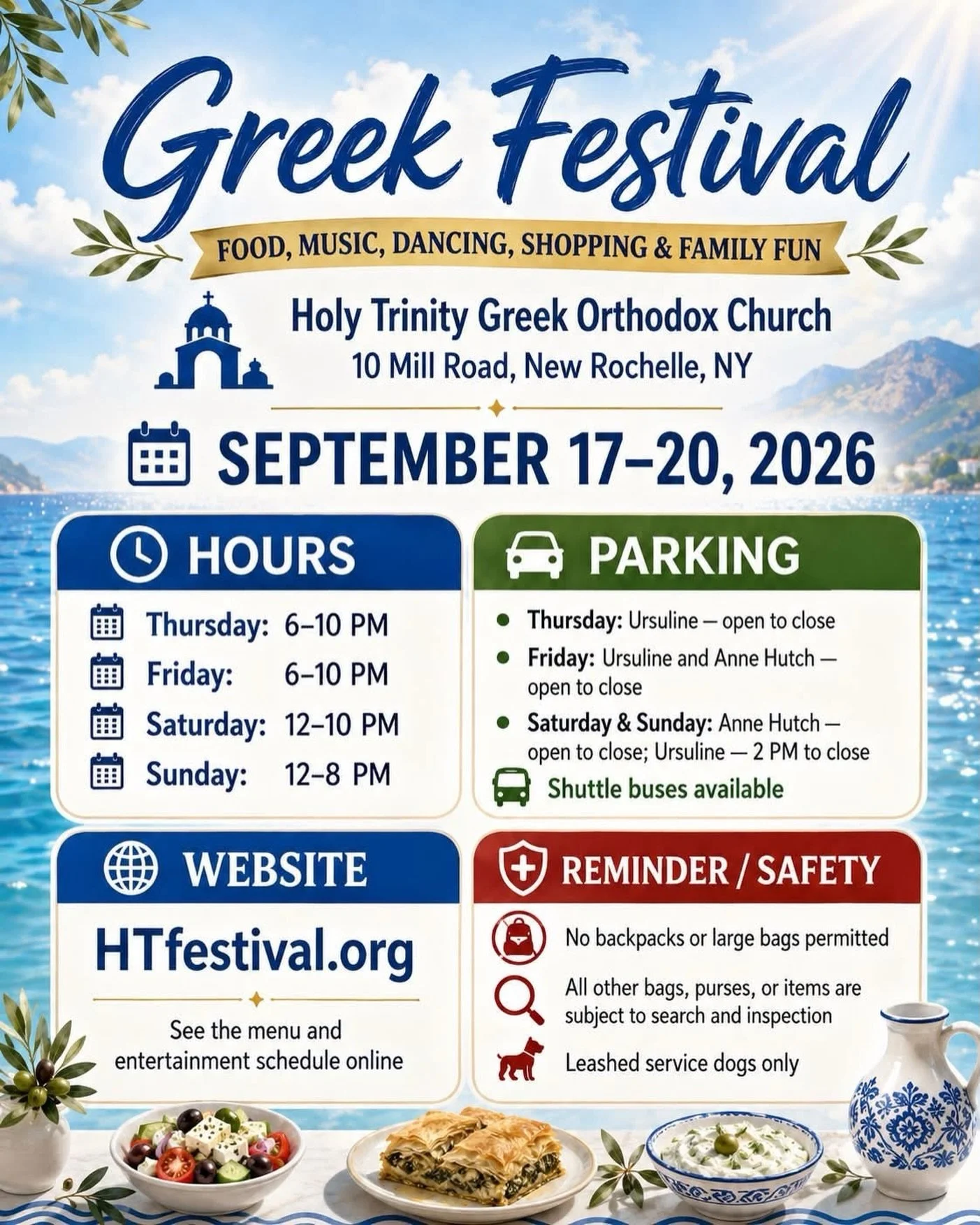TWO weeks away and we are looking so forward to saving a table for you. 
Please remember to share with your friends and family!