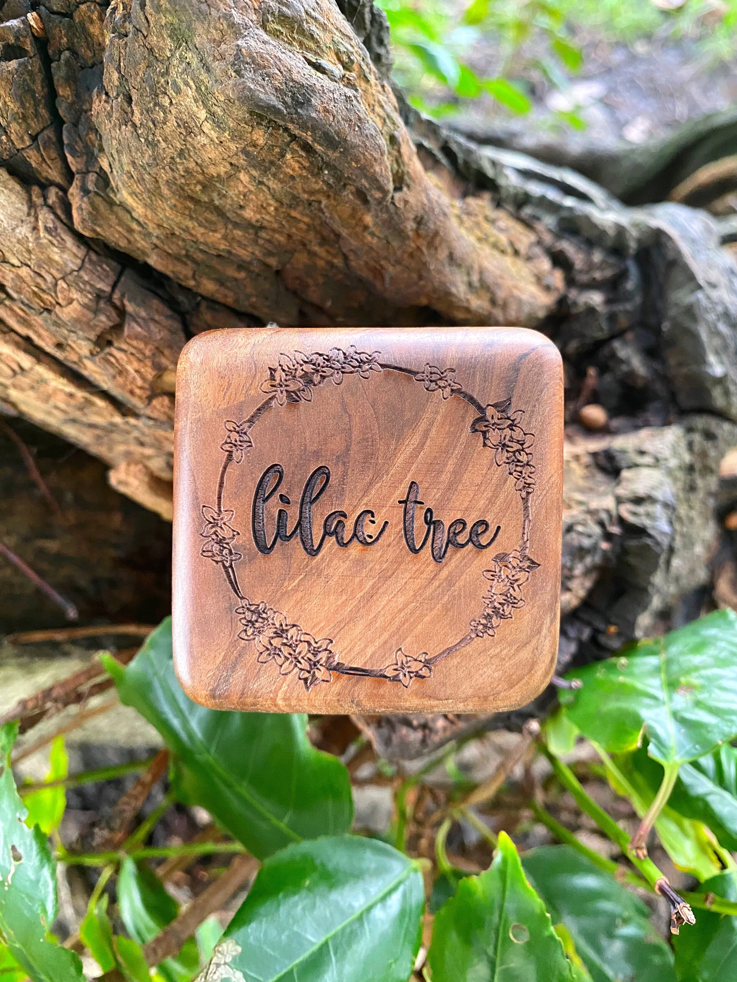 Reclaimed walnut wood ring box