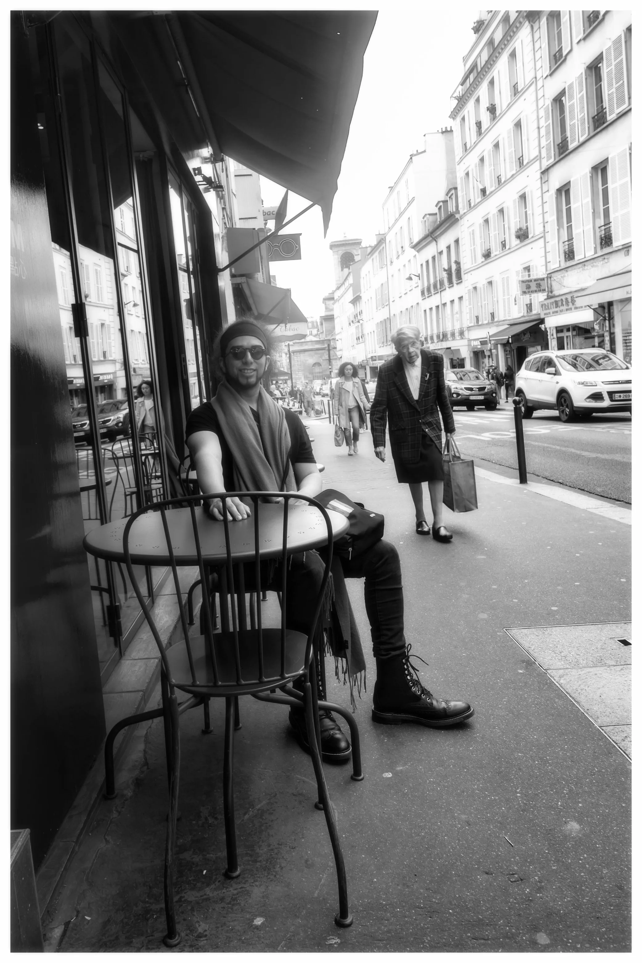 'Elegant Lady with Groceries', June 2016, Paris. Photograph