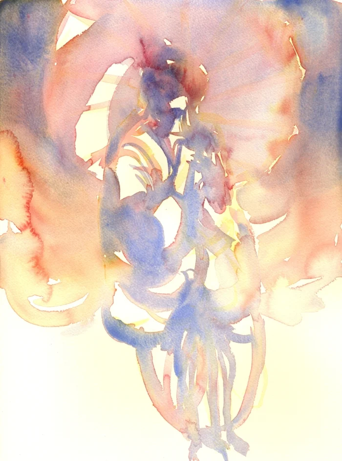 The lady in a kimono
