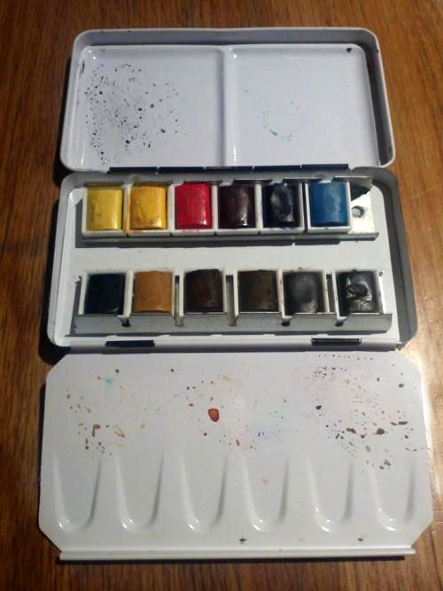 Winsor & Newton Watercolor Half pan Pocket Portrait Set of 8