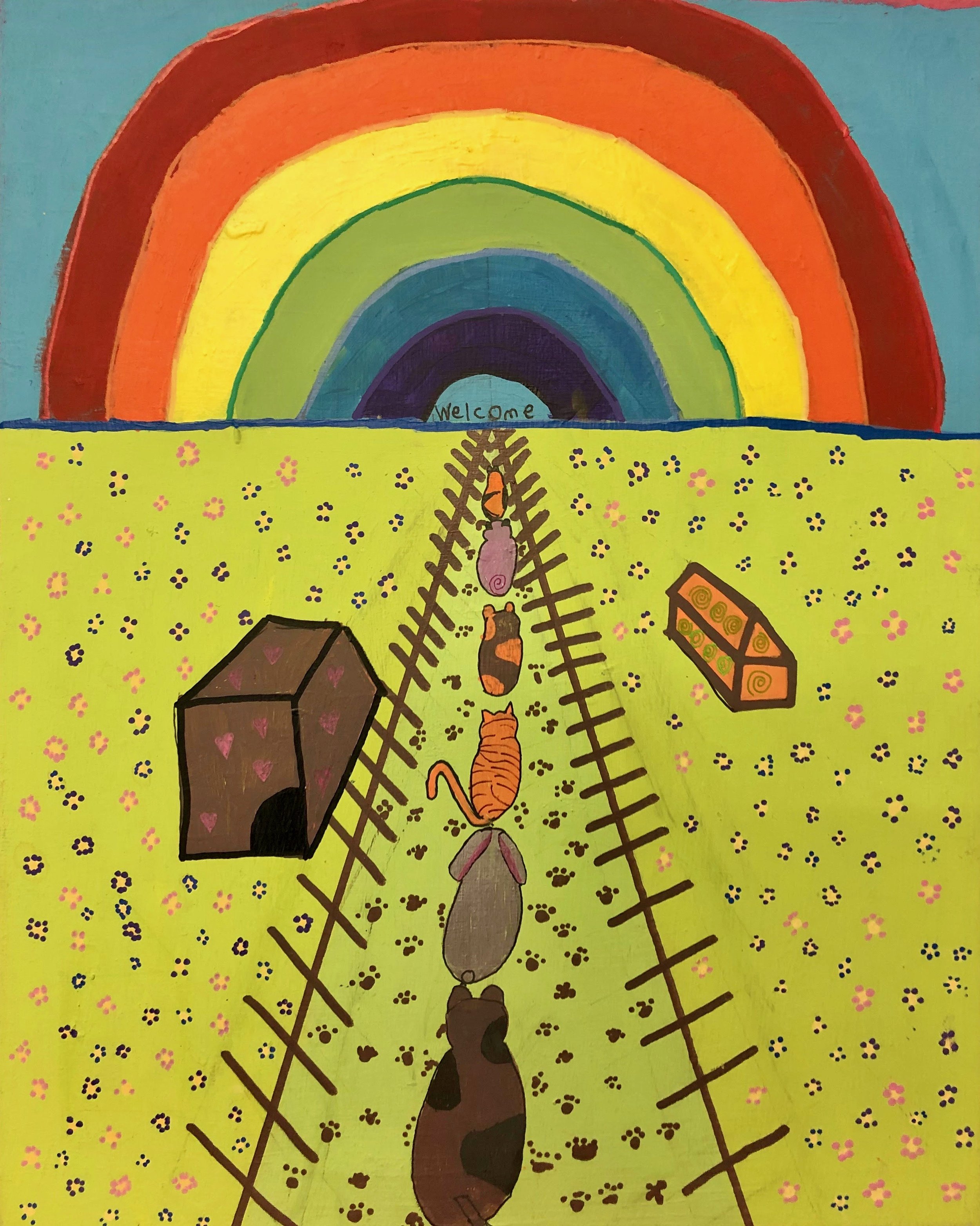 Grace P. The Rainbow Bridge acryli on canvas $75.jpg