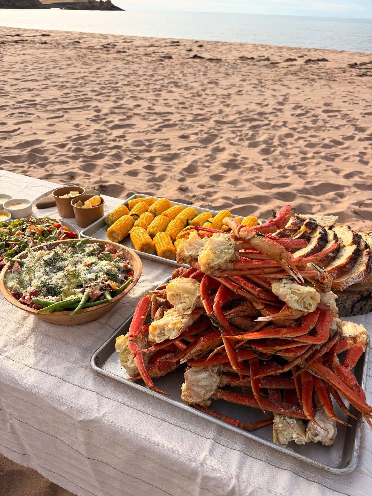 Last days of summer!
Crab boil on the beach.