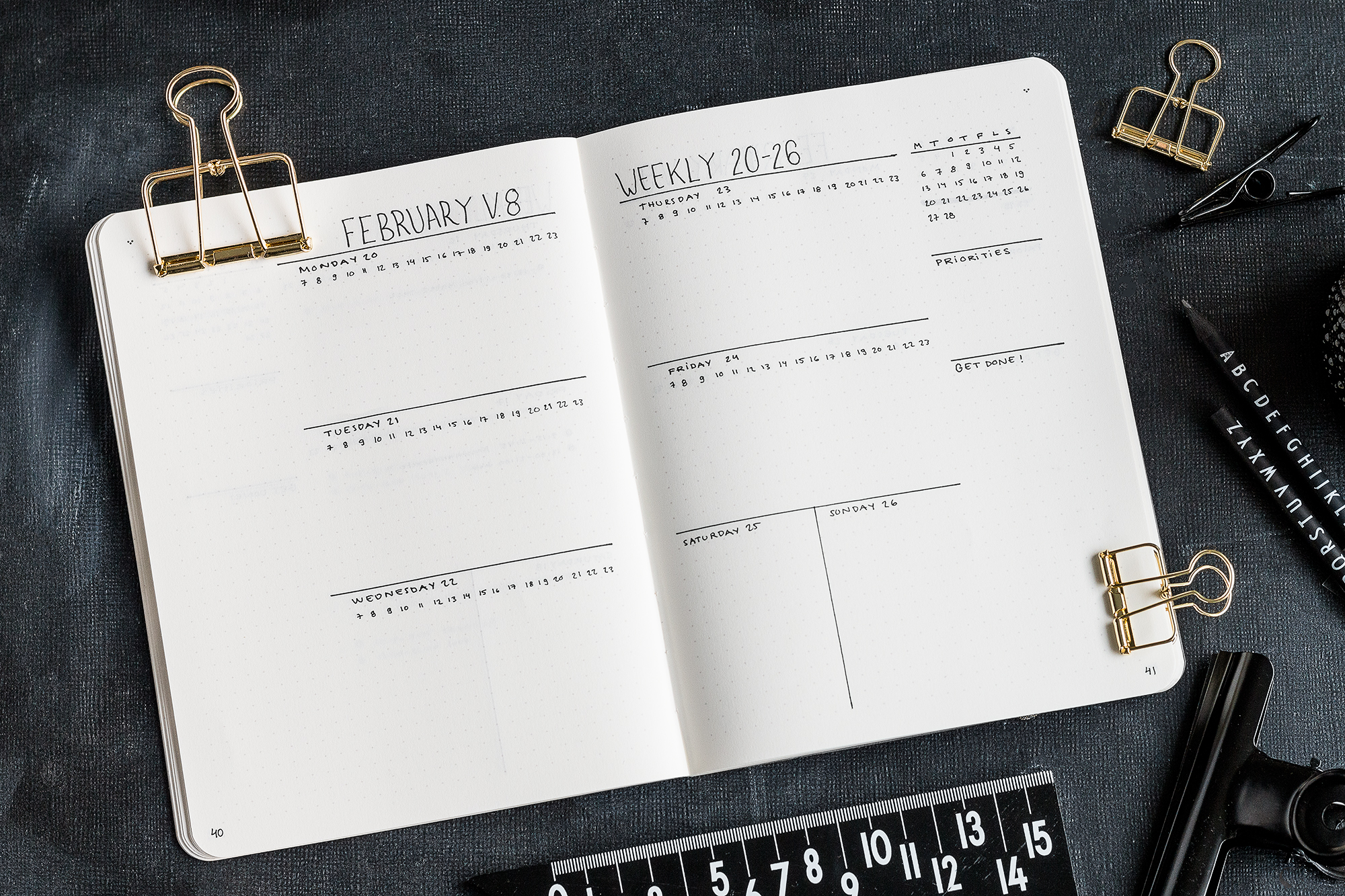 February weekly setup | Bullet Journal | Sandramarias.com