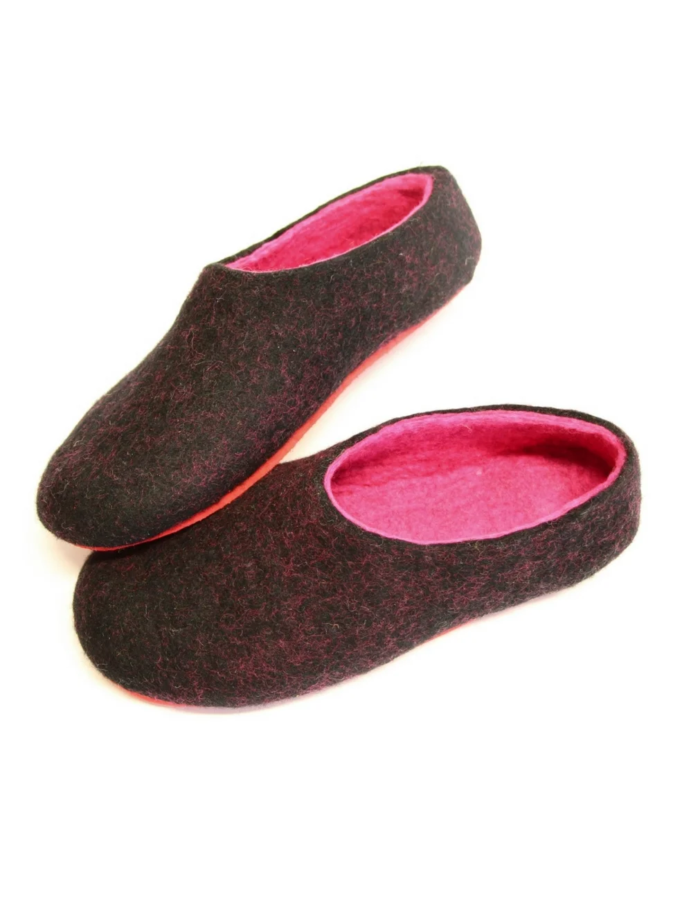 Women's Merino Wool Slippers Pink Peony FELT FORMA.jpg