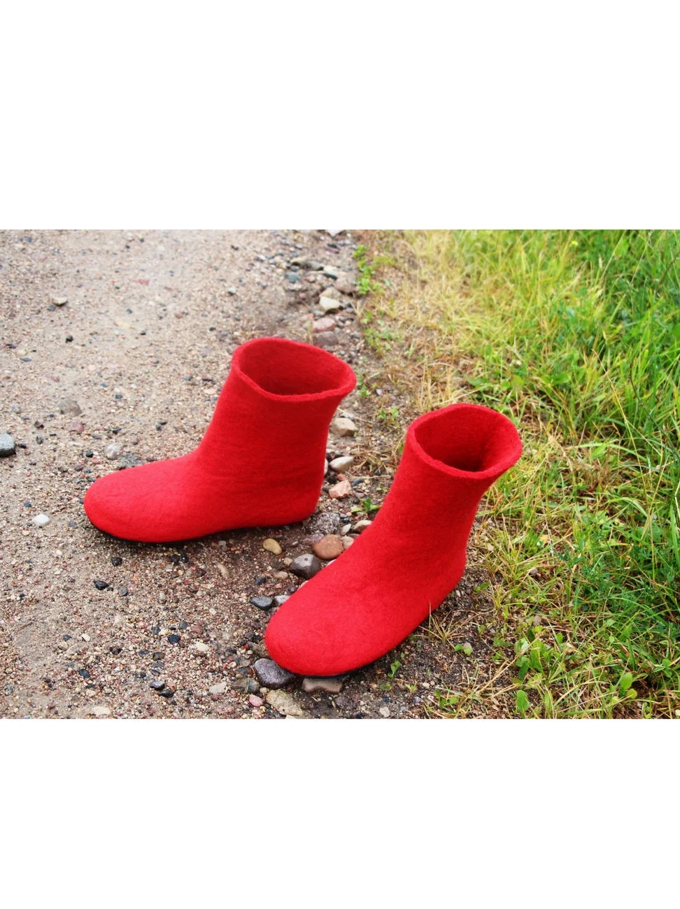 Women's Wool Boots Red Romantic Gift