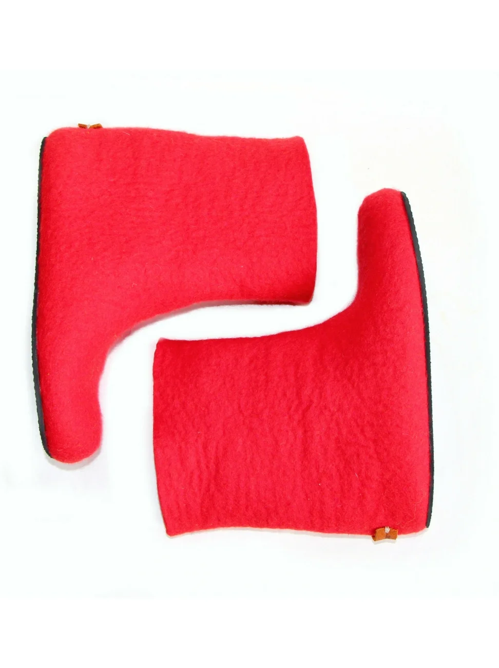 Handmade Women's Wool Boots Red