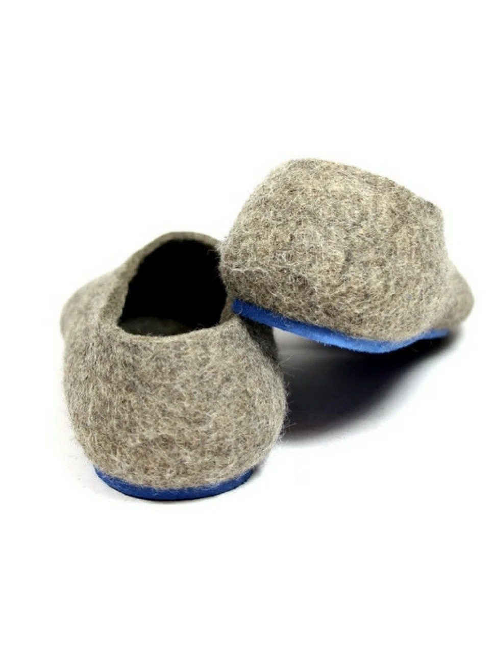 Men Felt Slipper Organic Wool Brown Blocking