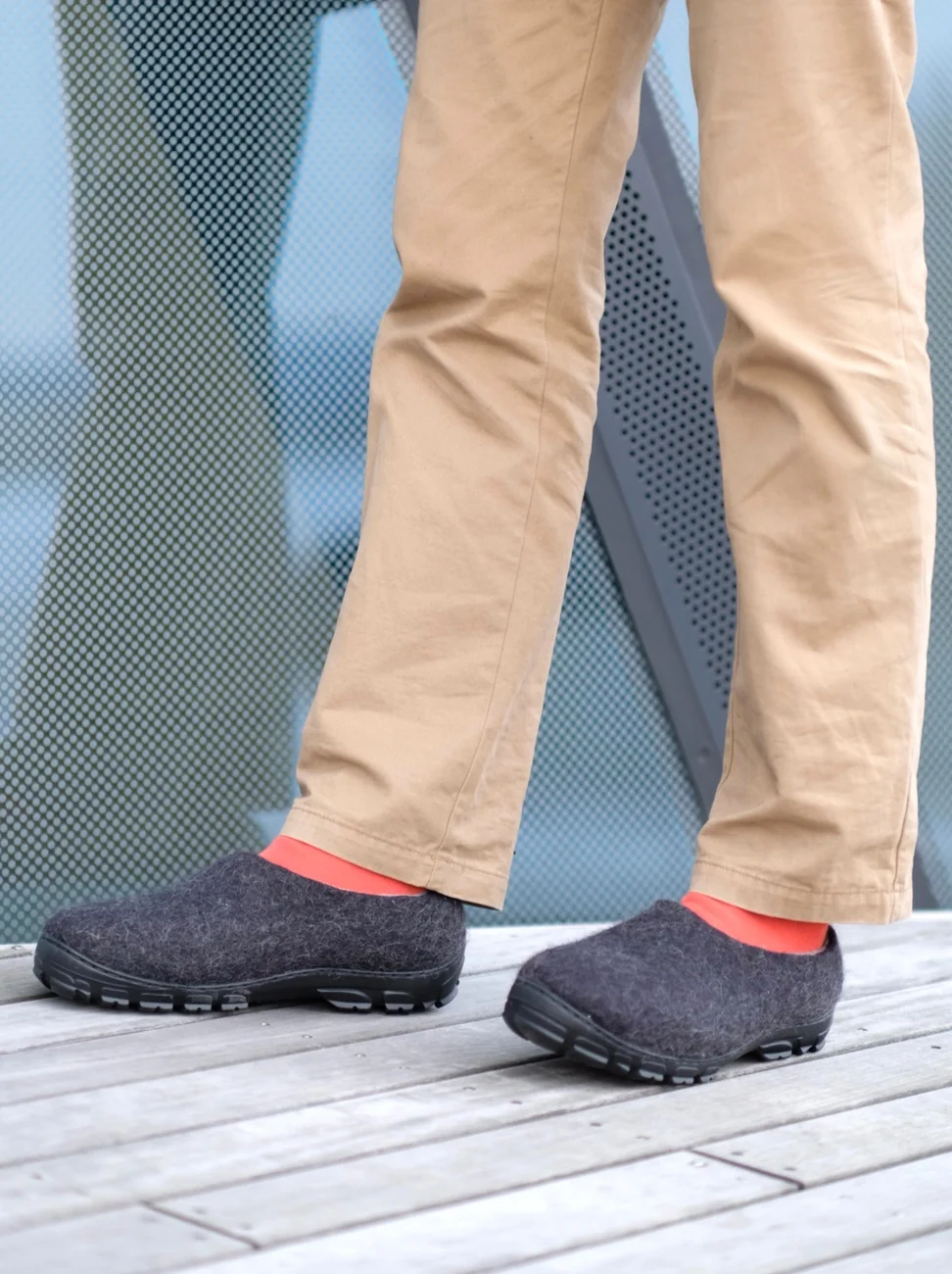 FELT FORMA Handmade Men Eco Friendly Wool Loafer Charcoal