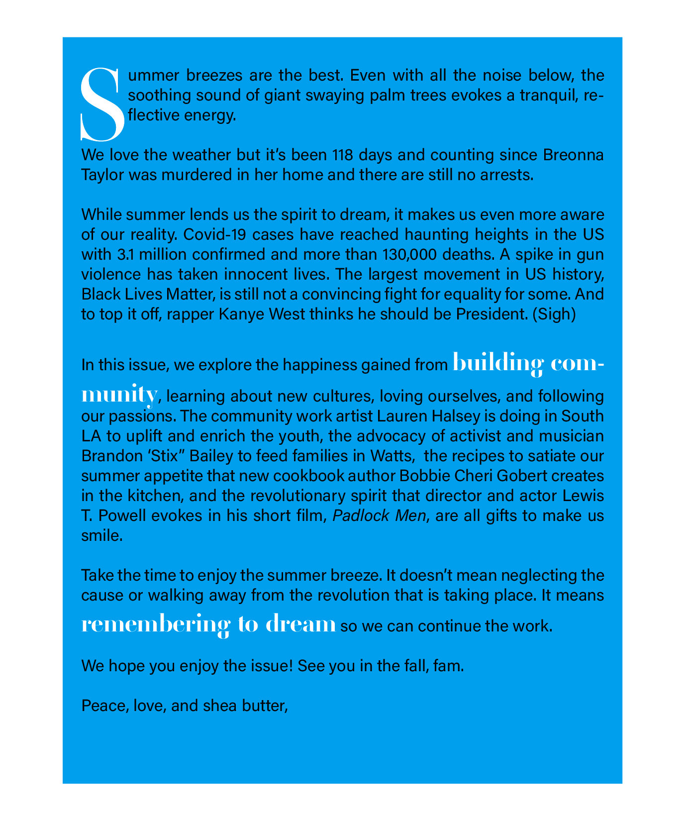 Editor s Note July 2020 ELEVEN11 Magazine