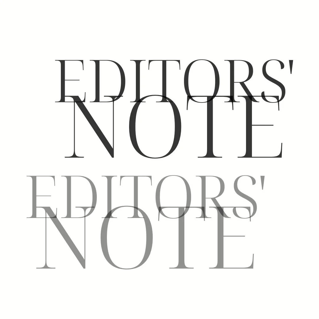 Editors' Note: It's Our Anniversary