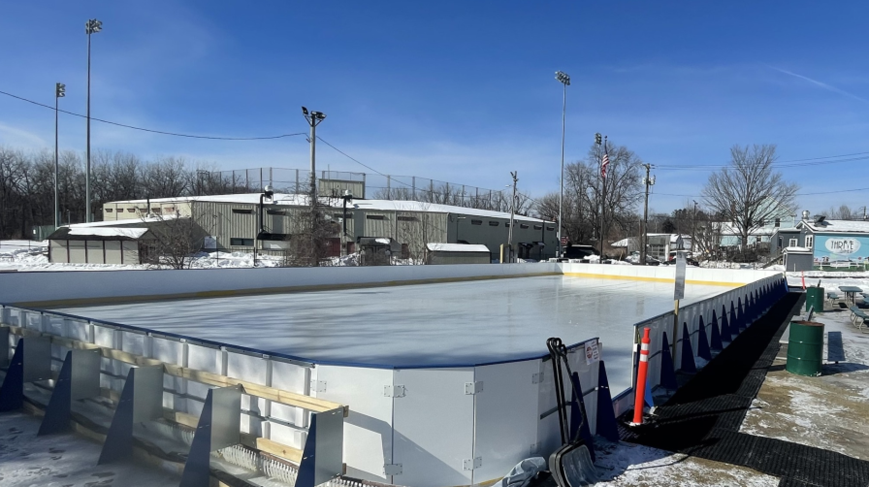 Alex Regen Wahconah Park ice rink project in Pittsfield Massachusetts outdoor refrigerated rink
