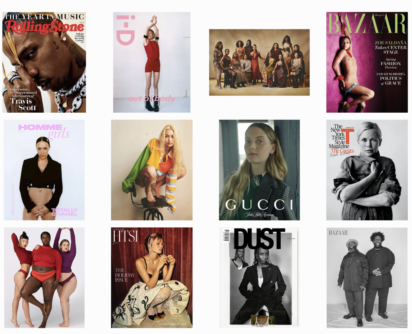 Selected editorial and campaign work produced at Please Space Brooklyn studio featuring fashion, media, and commercial clients, managed by Alex Regen