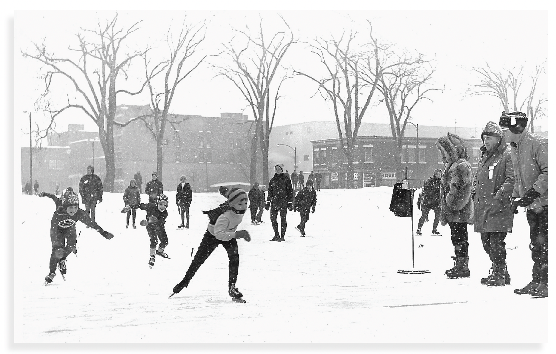 Community skating at The Common in Pittsfield, Massachusetts led by Alex Regen