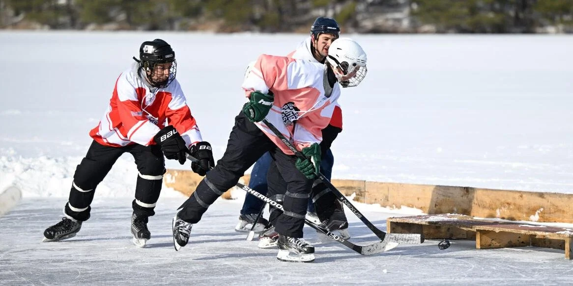 Berkshire Pond Hockey Classic at Benedict Pond in the Berkshires organized by Alex Regen