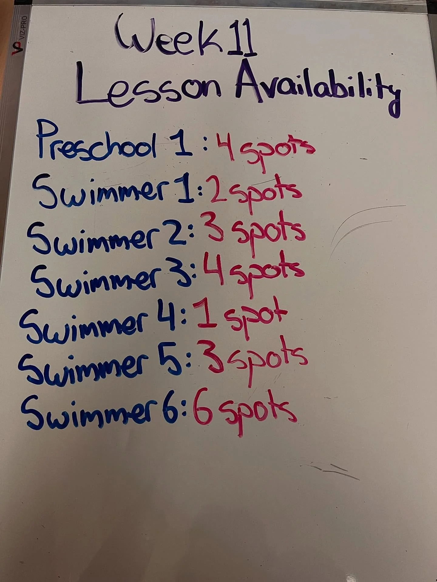 Our last week of lesson availability!!