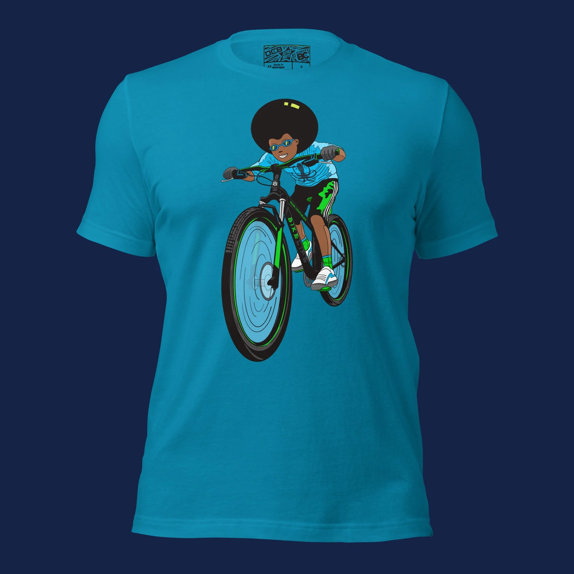 Afro Boy Bike Life T-Shirt