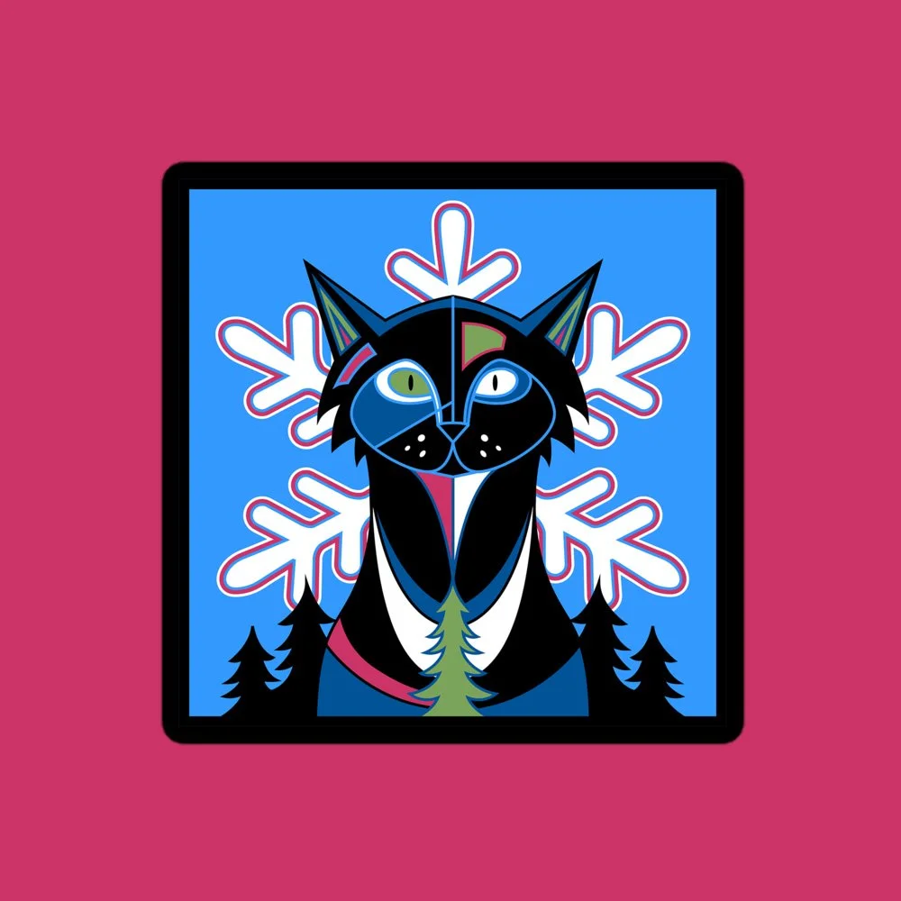 Christmas Vinter 4" Sticker