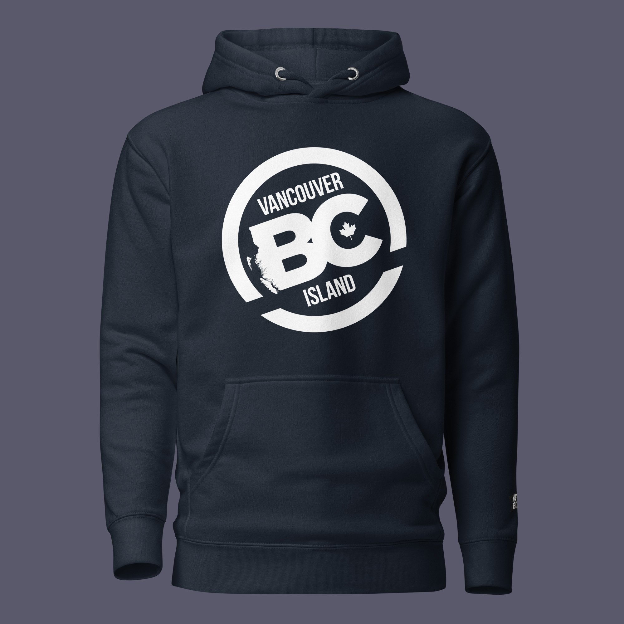 Unisex-premium-hoodie-Navy-front-BCCoastlineLand.jpg