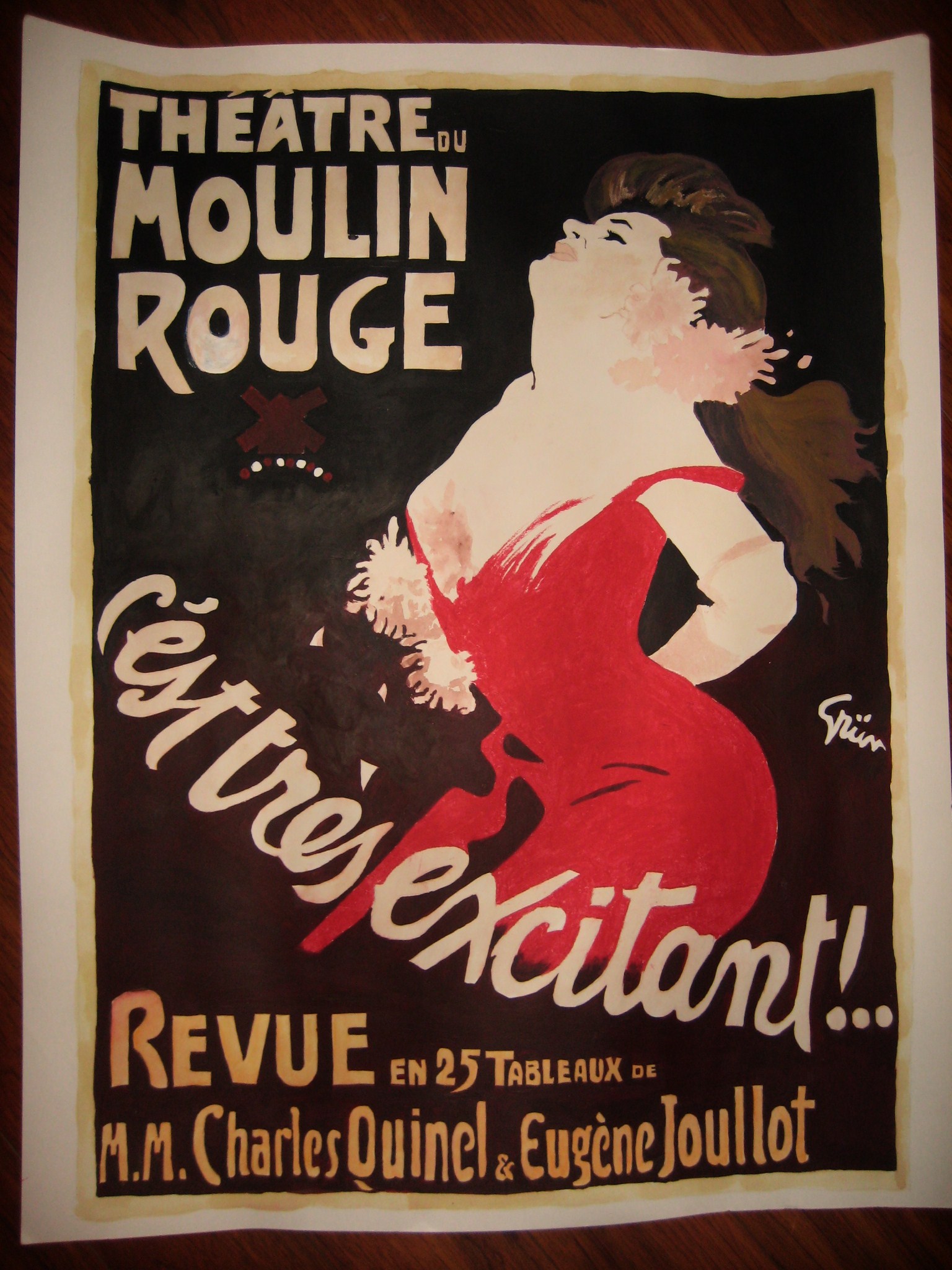 Moulin Rouge poster painting study