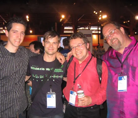 Dave Morin (Facebook), Allen Hurff (MySpace), Kevin Marks (Google) and Marc Canter (Broadband Mechanics)