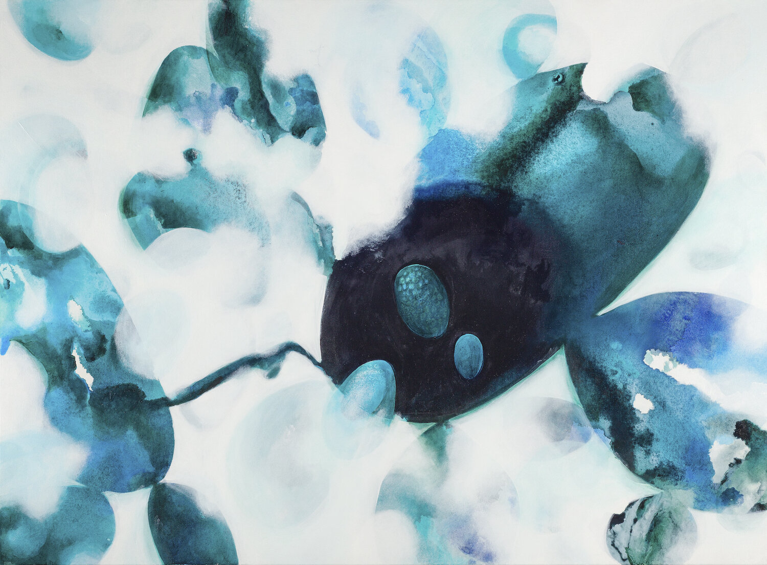 "ocean of noise", acrylic on canvas, 40"x60"